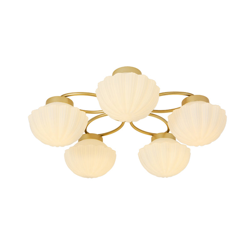 Modern Simple Iron Ceiling Light Hemisphere Shape Ceiling Lamp for Bedroom