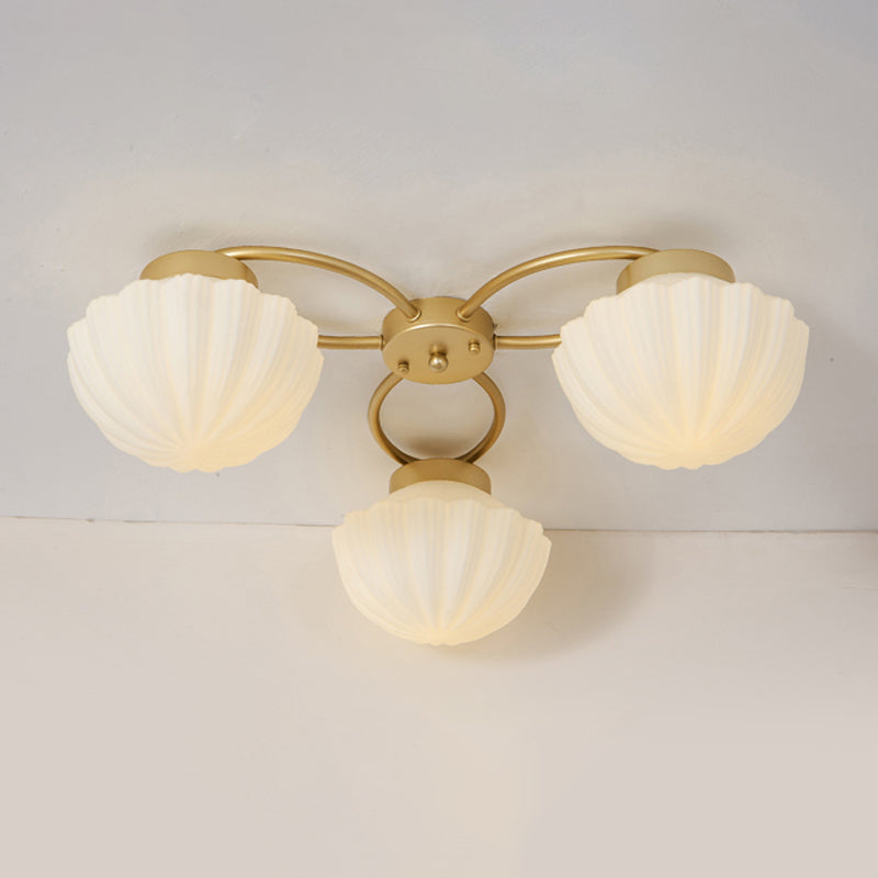 Modern Simple Iron Ceiling Light Hemisphere Shape Ceiling Lamp for Bedroom