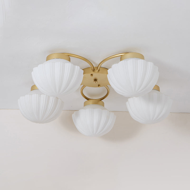 Modern Simple Iron Ceiling Light Hemisphere Shape Ceiling Lamp for Bedroom
