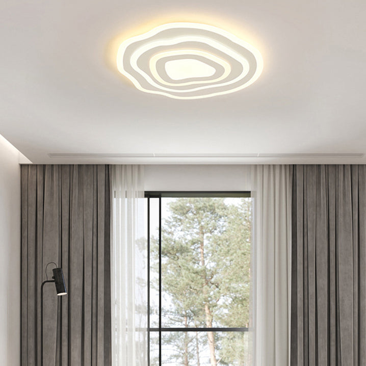 Modern Unique Shape Flush Mount Ceiling Fixture 4 Light Flush Ceiling Light