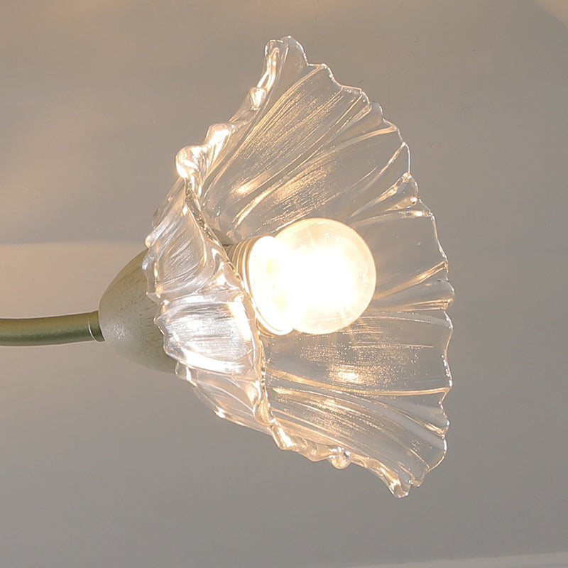 Nordic Style Iron Ceiling Light Lotus Leaf Shape Ceiling Lamp for Bedroom