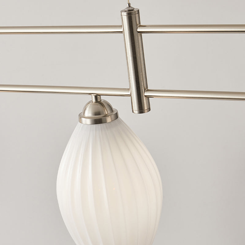 Nordic Style Iron Hanging Lamp Ellipse Shape Island Light Fixture for Living Room