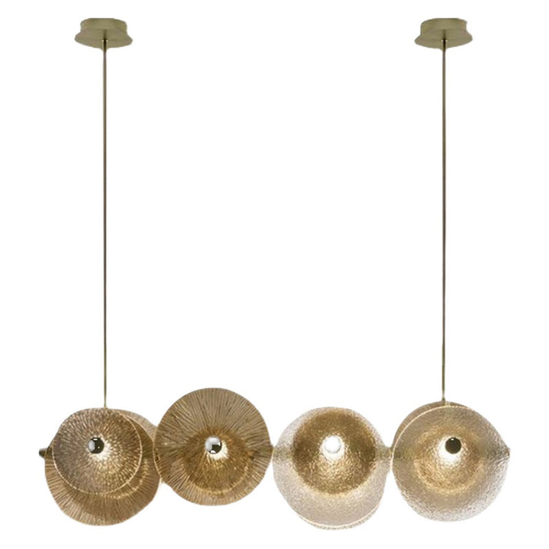 Nordic Style Iron Hanging Lamp Circle Shape Island Light Fixture for Living Room