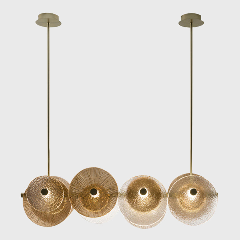 Nordic Style Iron Hanging Lamp Circle Shape Island Light Fixture for Living Room