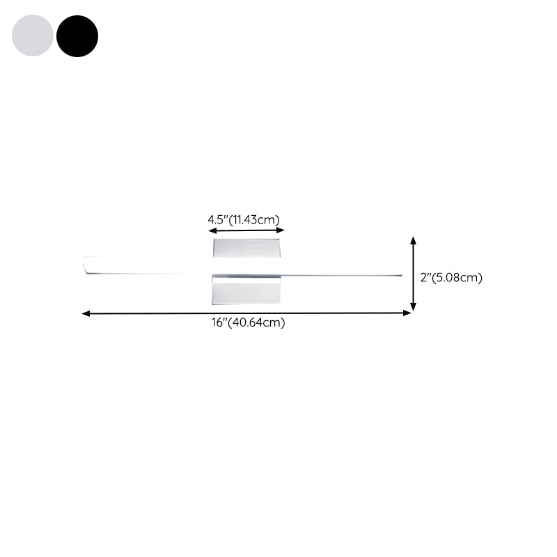 Linear Shape Metal Vanity Lamp Modern Style 1 Light Vanity Light Fixture