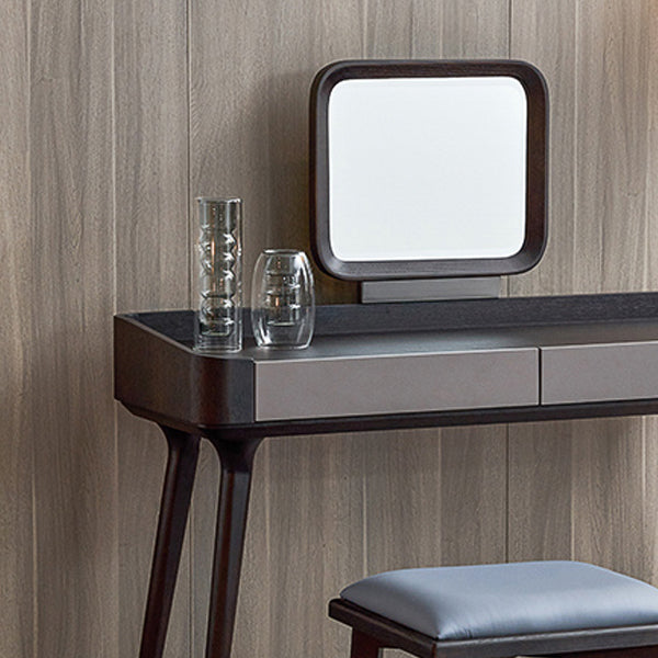 Contemporary Solid Wood Make-up Vanity With Drawers and Stool for Bedroom