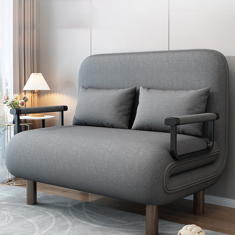 Scandinavian Pillow Included Futon Frame Square Arms Convertible Sofas