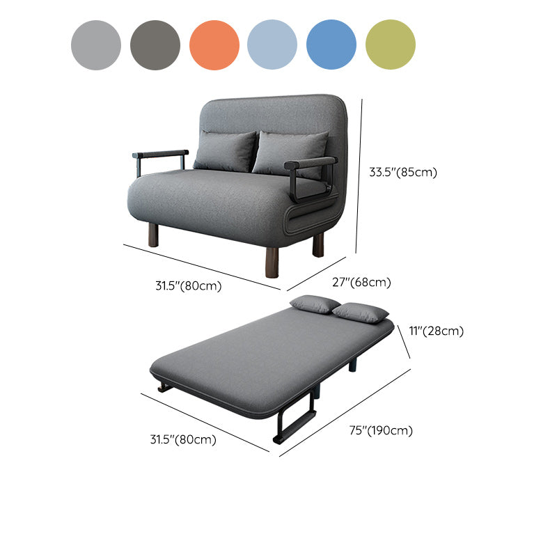 Scandinavian Pillow Included Futon Frame Square Arms Convertible Sofas