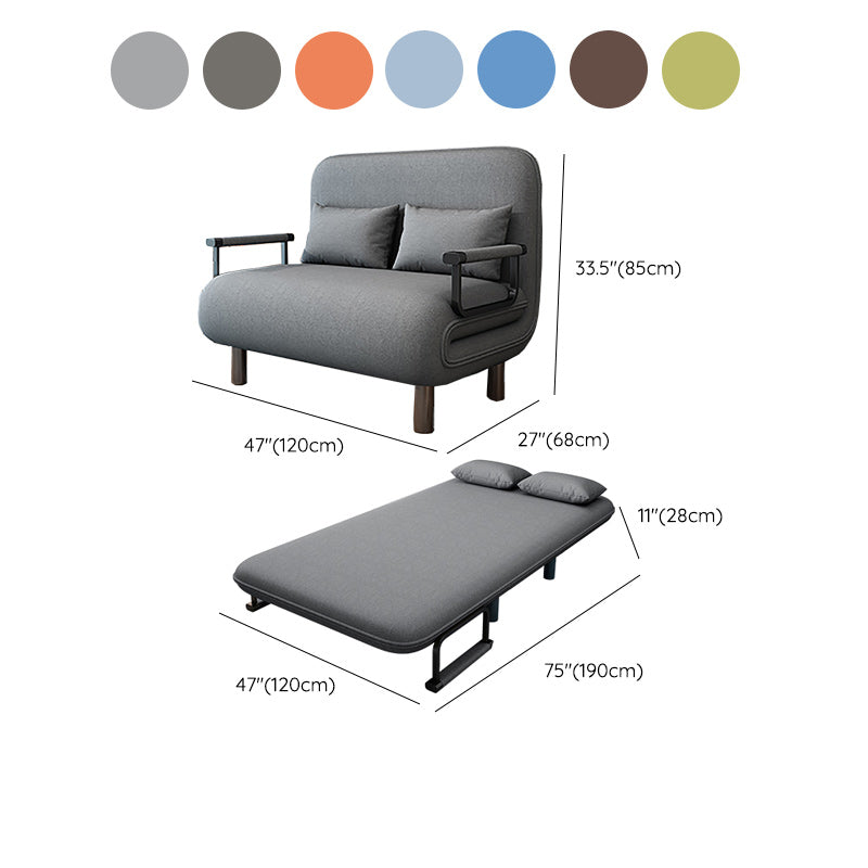 Scandinavian Pillow Included Futon Frame Square Arms Convertible Sofas