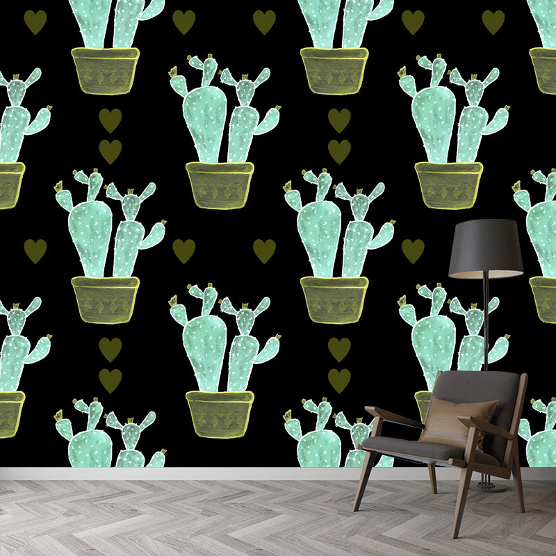 Plant Resistant Mural Wallpaper Illustration Sleeping Room Wall Mural