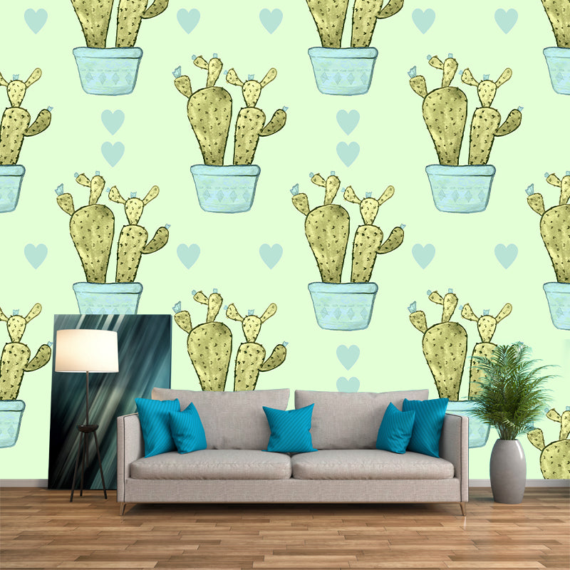 Plant Resistant Mural Wallpaper Illustration Sleeping Room Wall Mural