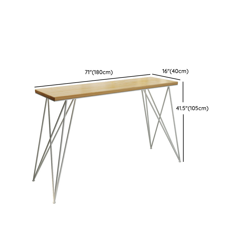Modern Rectangle Bar Table Set 1/2/9 Pcs Brown Wooden Bar Table Set