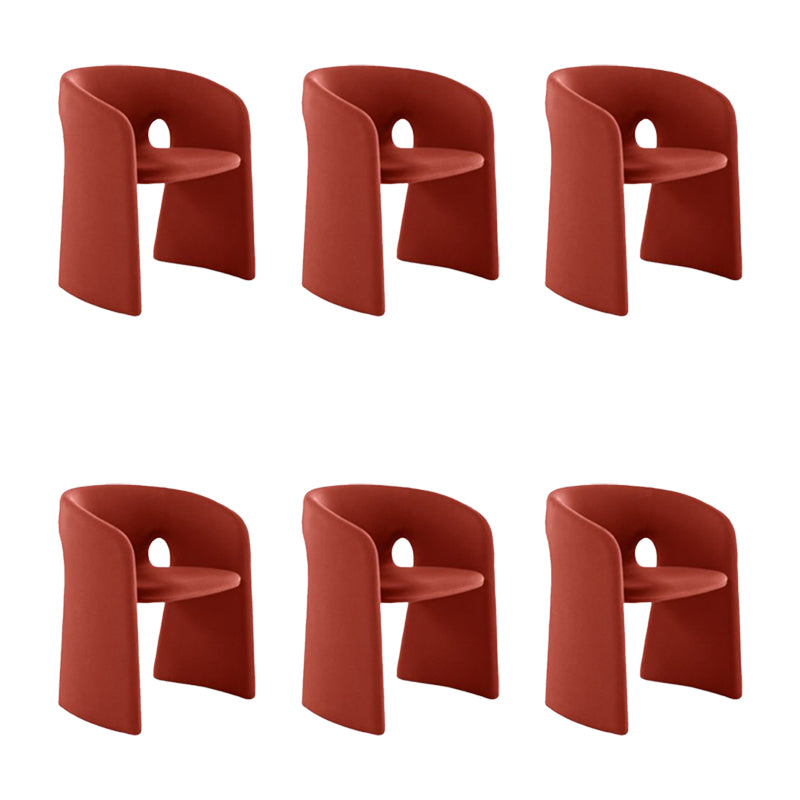 Indoor Velvet Upholstered Arm Chair Metal Frame Open Back Dining Chair