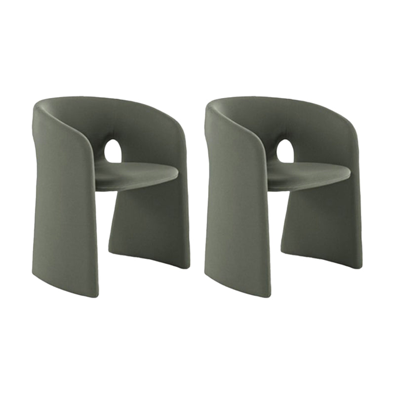 Indoor Velvet Upholstered Arm Chair Metal Frame Open Back Dining Chair