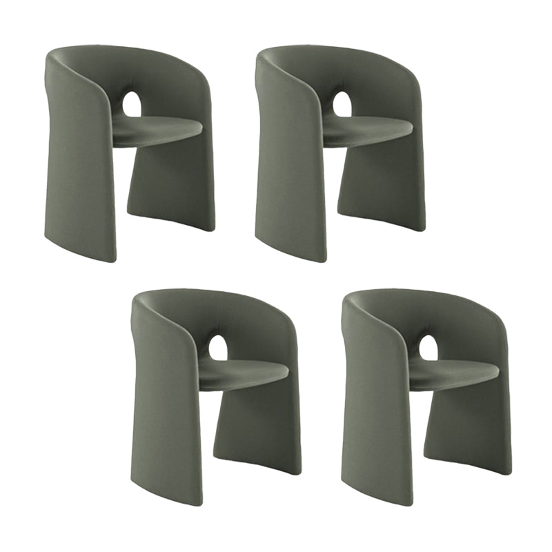Indoor Velvet Upholstered Arm Chair Metal Frame Open Back Dining Chair