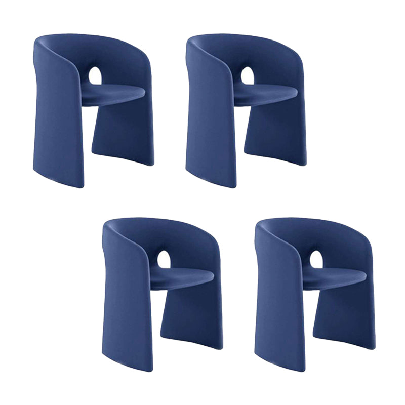 Indoor Velvet Upholstered Arm Chair Metal Frame Open Back Dining Chair
