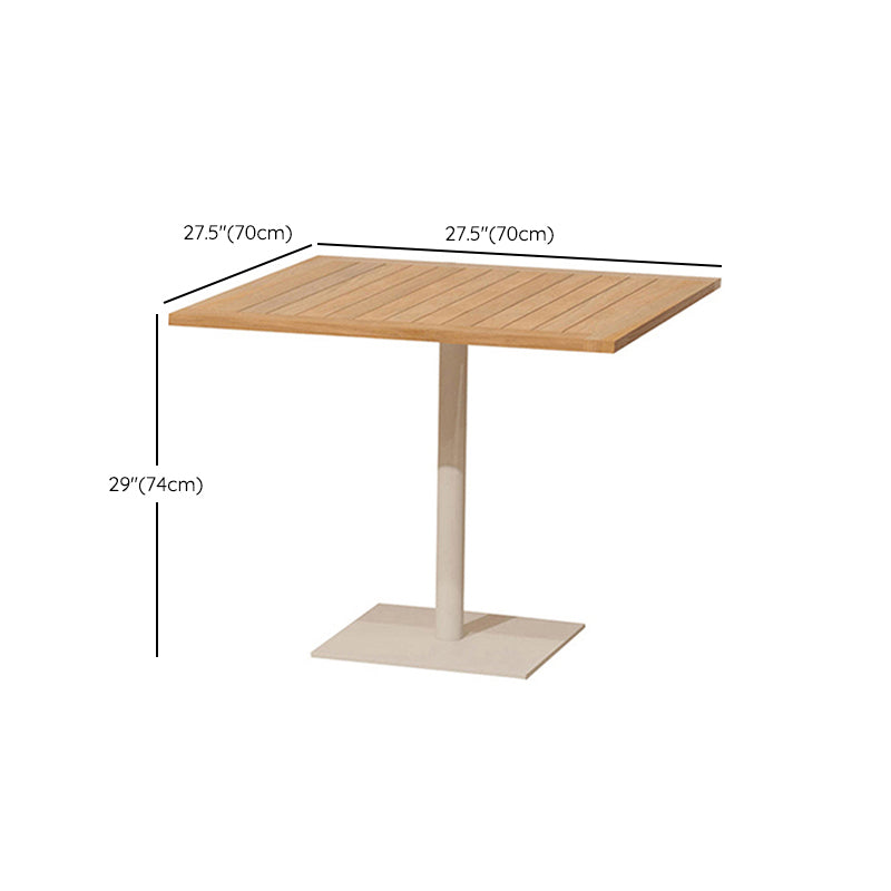 Modern Geometric Courtyard Table Stainless Steel Outdoor Table