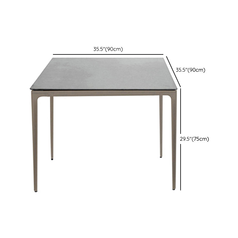 Modern Geometric Courtyard Table Stainless Steel Outdoor Table