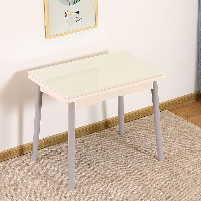 Extendable Dining Table Rectangle Table for Kitchen Dining Room