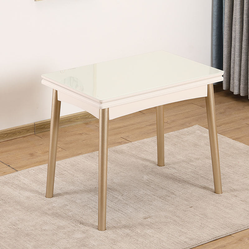 Extendable Dining Table Rectangle Table for Kitchen Dining Room