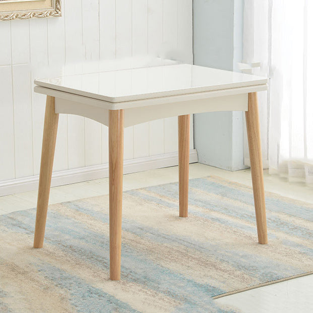 Extendable Dining Table Rectangle Table for Kitchen Dining Room