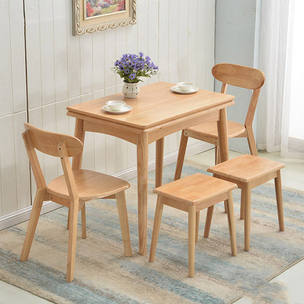 Extendable Dining Table Rectangle Table for Kitchen Dining Room