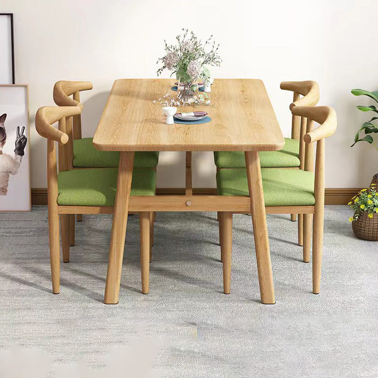 Trestle Base Dining Table Rectangle Table for Kitchen Dining Room