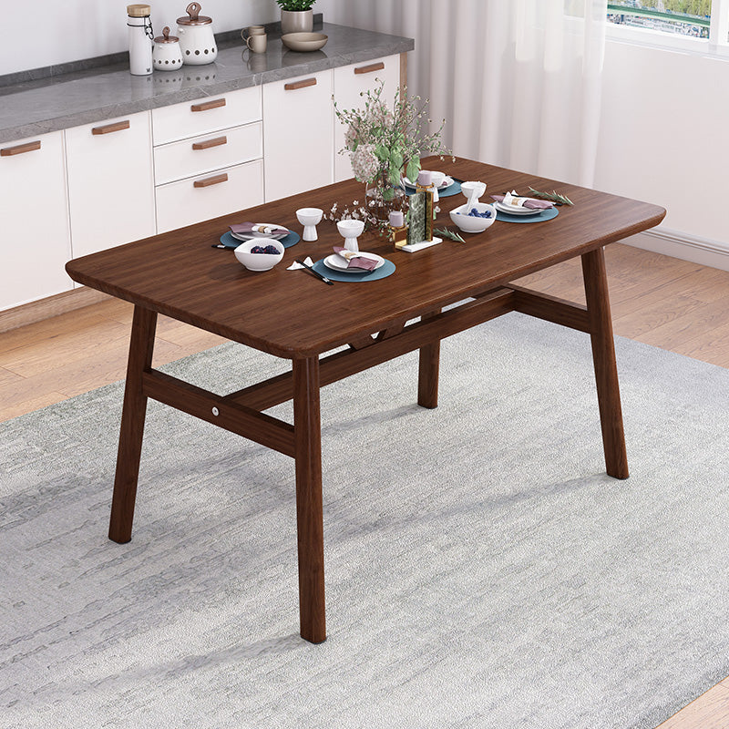 Trestle Base Dining Table Rectangle Table for Kitchen Dining Room