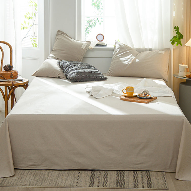 Color Block Sheet Set Cotton Breathable Non-Pilling Soft Bed Sheet
