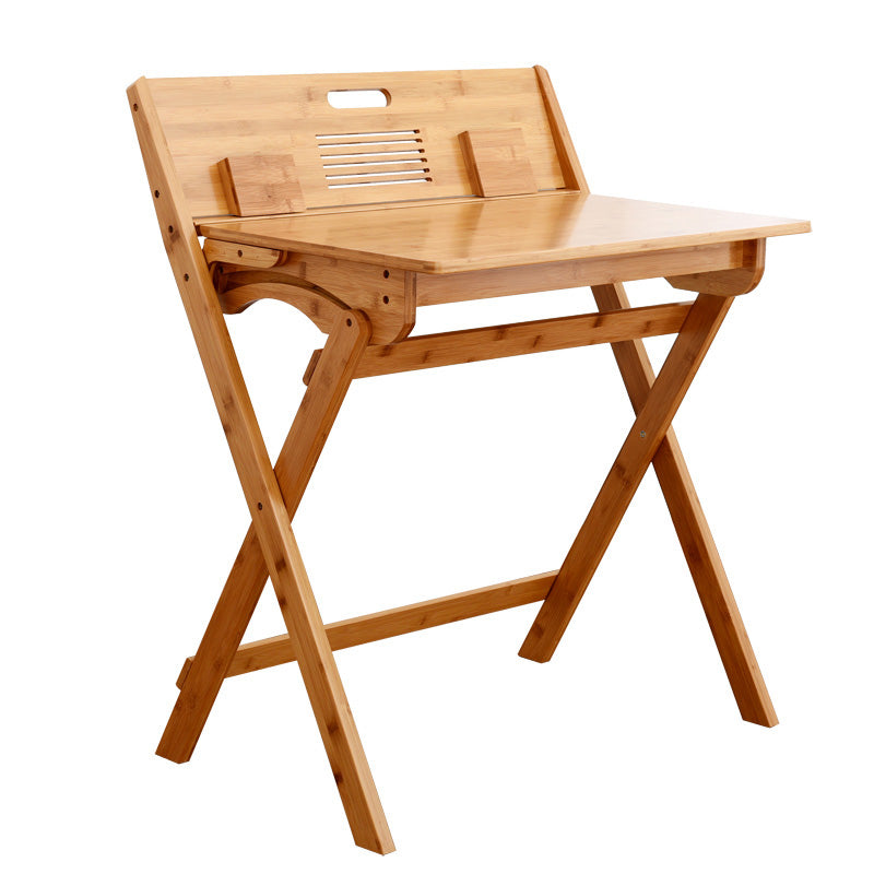 Light Wood Student Desk Wooden Foldable Student Table for Home