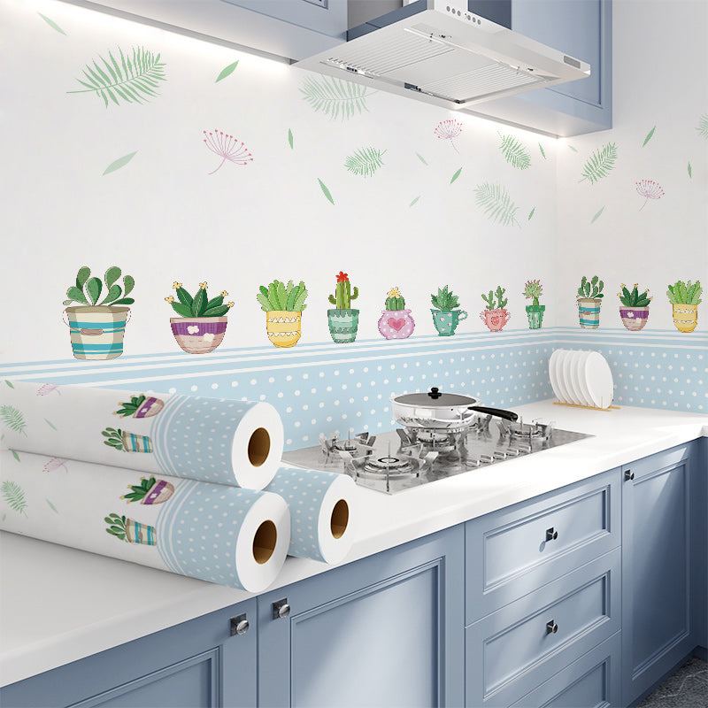 Modern Peel & Stick Field Tile Plastic Wallpaper for Backsplash Wall