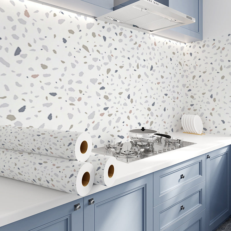Modern Peel & Stick Field Tile Plastic Wallpaper for Backsplash Wall