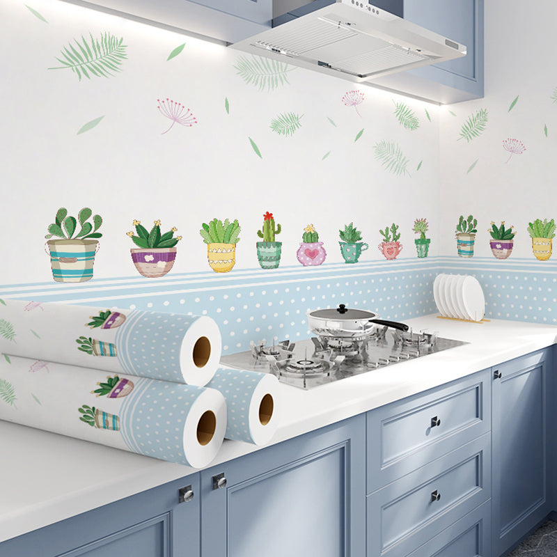 Modern Peel & Stick Field Tile Plastic Wallpaper for Backsplash Wall
