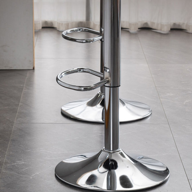 Industrial Fabric Bar Stools Swivel Adjustable Height Bar Stool with Footrest