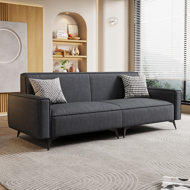 Contemporary Style 29.52" Wide Solid Color Sofa Square Arm Sofa