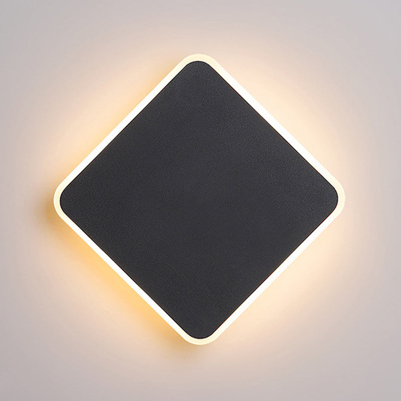 Modernism Single Black/White Wall Mounted Sconce LED Wall Light for Living Room