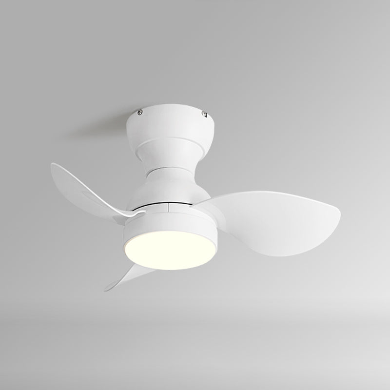Fan Shape Metal Ceiling Fans Kid Style Single Light Flush Ceiling Fan