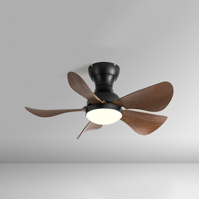 Fan Shape Metal Ceiling Fans Kid Style Single Light Flush Ceiling Fan