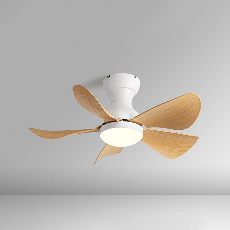 Fan Shape Metal Ceiling Fans Kid Style Single Light Flush Ceiling Fan