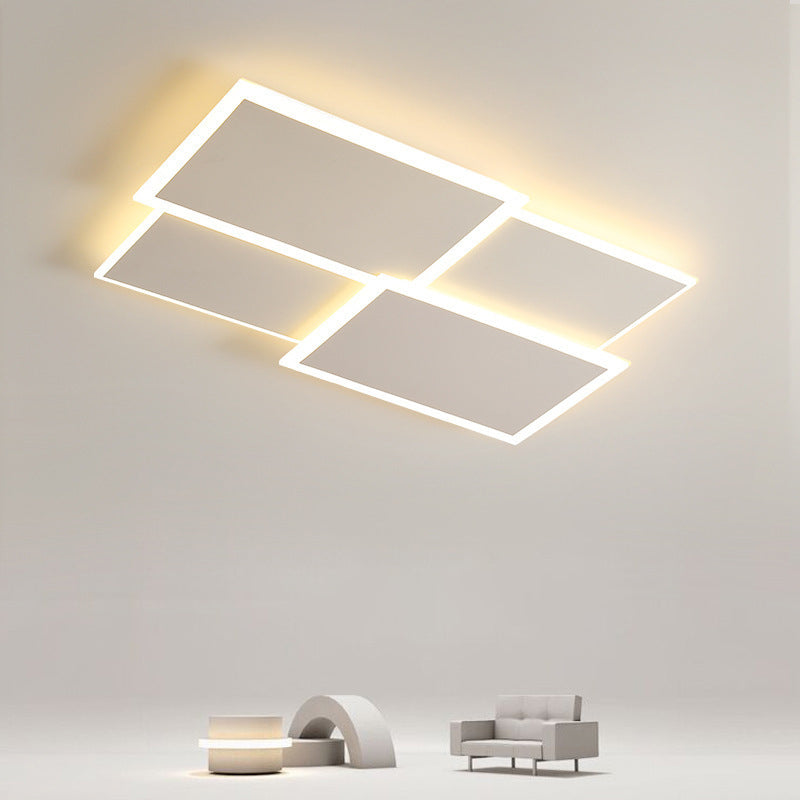 Modernism White Flush Mount Lighting Unique Ceiling Light with Acrylic