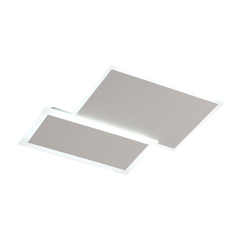 Modernism White Flush Mount Lighting Unique Ceiling Light with Acrylic