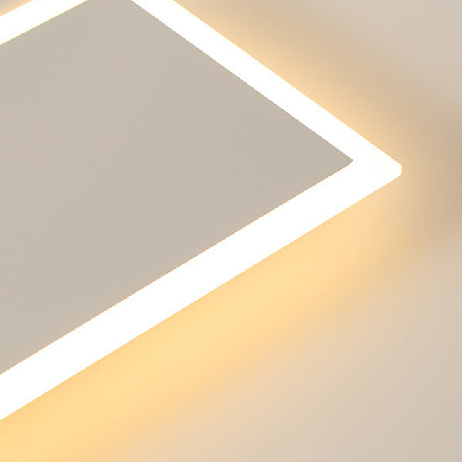 Modernism White Flush Mount Lighting Unique Ceiling Light with Acrylic
