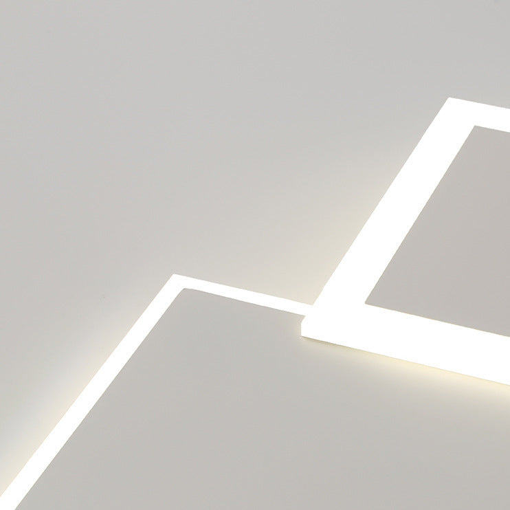 Modernism White Flush Mount Lighting Unique Ceiling Light with Acrylic