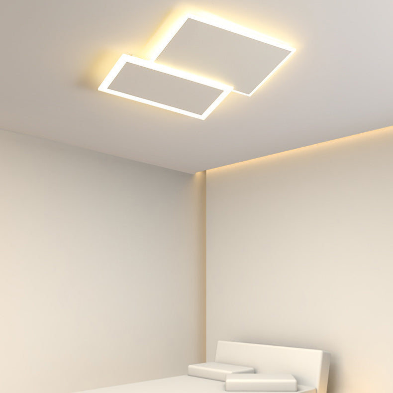 Modernism White Flush Mount Lighting Unique Ceiling Light with Acrylic