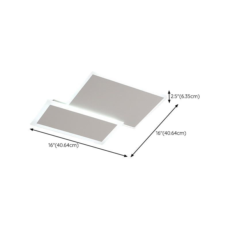 Modernism White Flush Mount Lighting Unique Ceiling Light with Acrylic