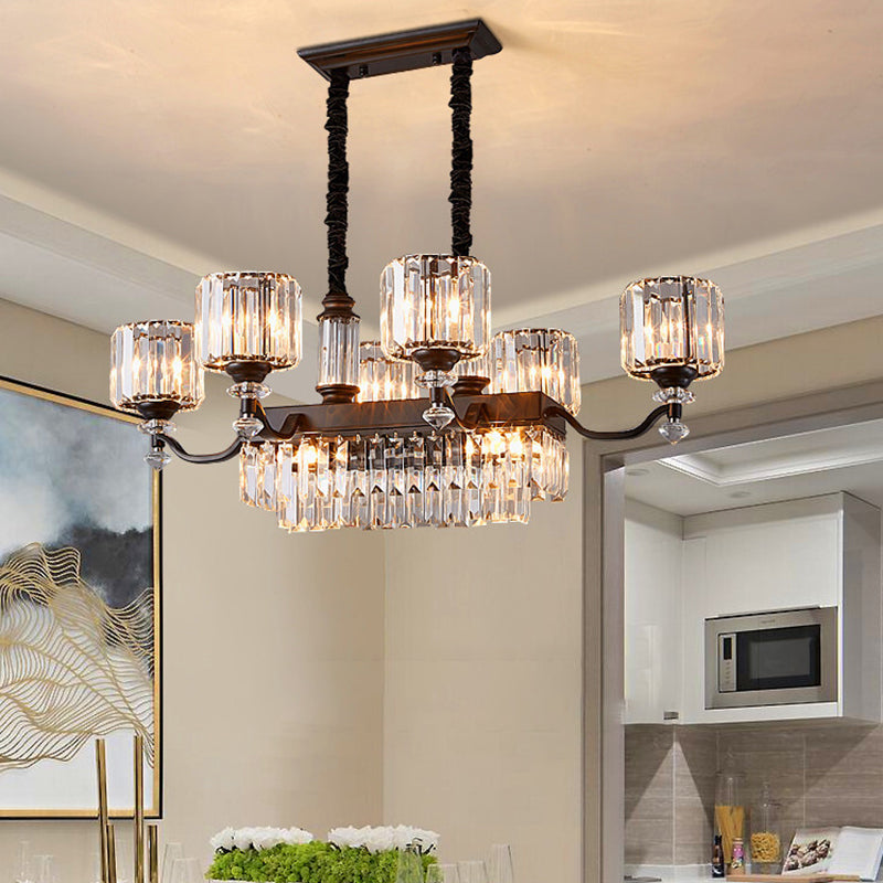Nordic Style Hanging Lamp Cylinder Shape Island Light Fixture for Dining Room