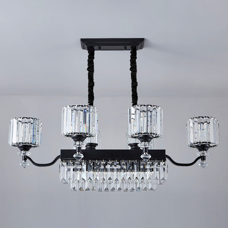 Nordic Style Hanging Lamp Cylinder Shape Island Light Fixture for Dining Room