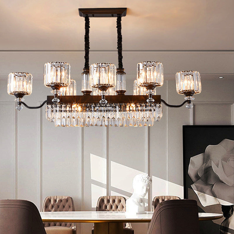 Nordic Style Hanging Lamp Cylinder Shape Island Light Fixture for Dining Room