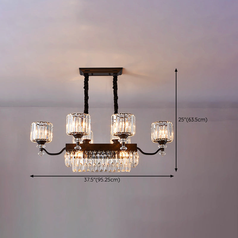 Nordic Style Hanging Lamp Cylinder Shape Island Light Fixture for Dining Room