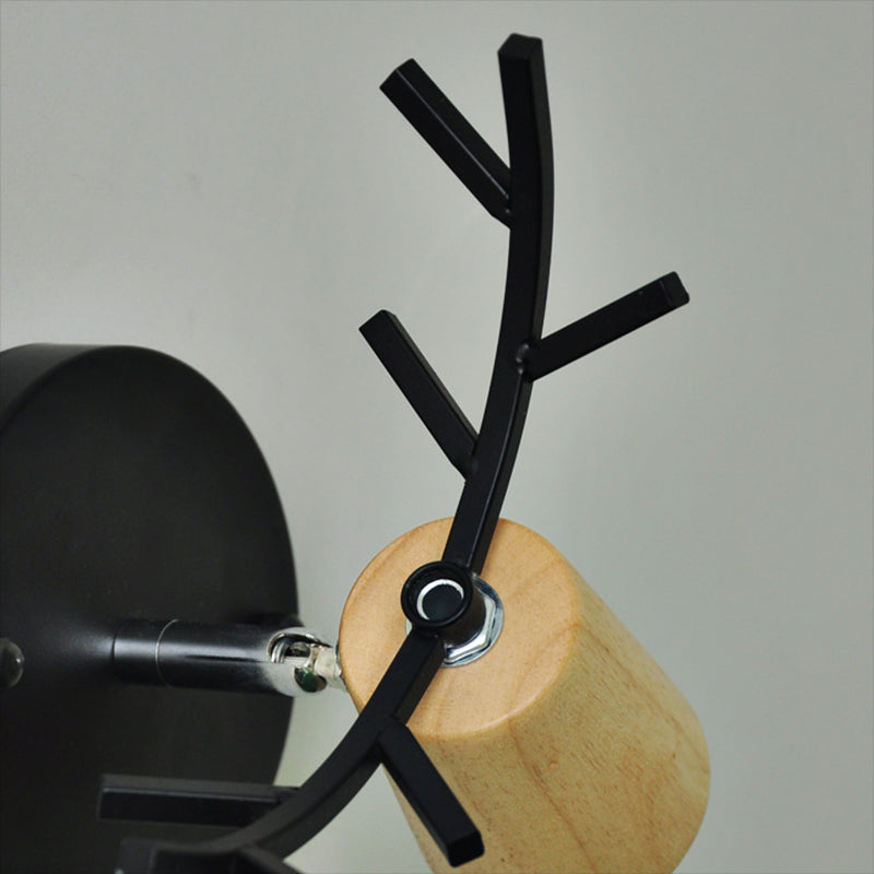 Unique Shape Wood Vanity Lamp Modern Style 1 Light Vanity Light Fixture